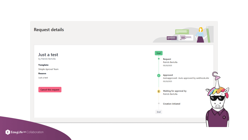 EasyLife 365 Collaboration - Webhook-Controlled Approval Workflows